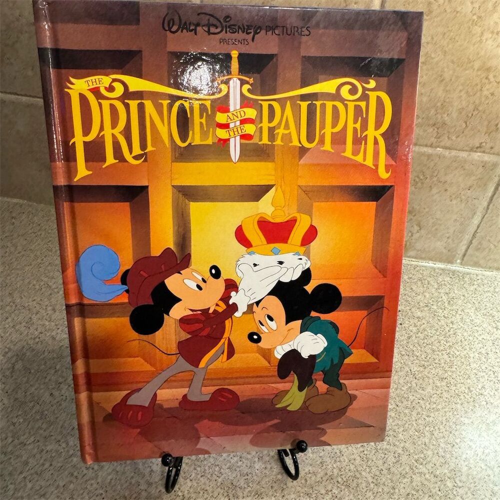 Disney's The Prince and the Pauper Hardcover Book Illustrated 1990